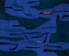 Gustave Singier, Provence- Port, Mistral, Nuit, 1958, Öl auf Leinwand