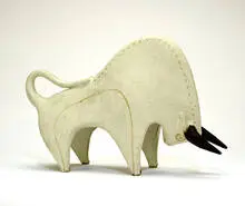 Gambone, Bull, c. 1965, Glazed ceramic