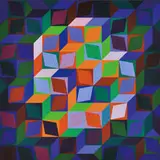 Untitled by Victor Vasarely, 1958, Lithograph, sold May 2010