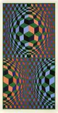 Untitled by Victor Vasarely, c. 1975, Silkscreen in colors on paper, sold May 2010