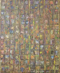 Bruce Rubenstein, Untitled, 2002, Oil and mixed media with collage on canvas