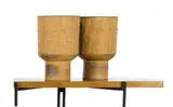 Pair of planters with Ribbed texture by David Cressey, c. 1968, Glazed ceramic, sold May 2010