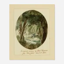 Spring by Samuel Seymour, 1800, watercolor and ink on paper, sold Sep 2020