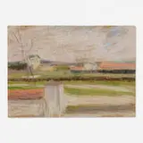 Alfred Sisley, Landscape, pastel on paper