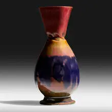 vase by George E. Ohr, 1897-1900, glazed earthenware, sold Sep 2020