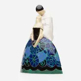 Marcel Temporal for Céramique de Cazaux, Pierrot et Colombine, c. 1930, glazed earthenware