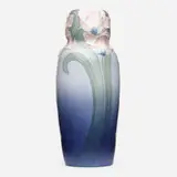 Karl Lindstrom for Rörstrand, floor vase, c. 1900, carved and reticulated glazed porcelain