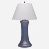 Frederick Walrath, Rare lamp base, 1908-18, glazed earthenware, patinated metal