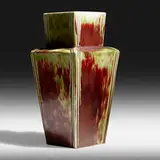 Ernest Chaplet, Exceptional vase, c. 1889, oxblood glazed porcelain
