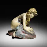 La Salamandre by Albert-Louis Dammouse and Charlotte-Gabrielle Besnard, c. 1903, glazed porcelain, sold Sep 2020