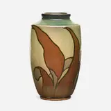 Sea Green vase by Artus Van Briggle for Rookwood Pottery, 1898, glazed earthenware with squeeze-bag decoration, sold Sep 2020
