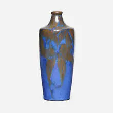 Émile Diffloth, vase, c. 1925, iridescent starburst crystalline glazed earthenware