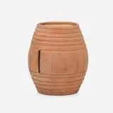 Barrel novelty bank by George E. Ohr, 1905, bisque earthenware, sold Sep 2020