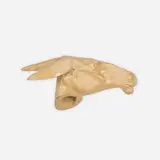 George E. Ohr, Donkey head novelty inkwell, c. 1900, bisque and glazed earthenware
