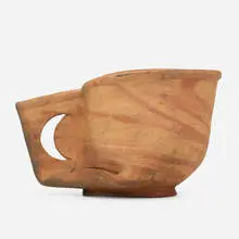 pitcher by George E. Ohr, 1906, scroddled bisque earthenware, sold Sep 2020