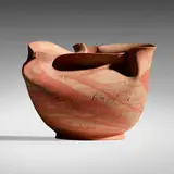 vase by George E. Ohr, 1897-1900, glazed earthenware, sold Sep 2020