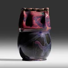 vase by George E. Ohr, 1897-1900, glazed earthenware, sold Sep 2020