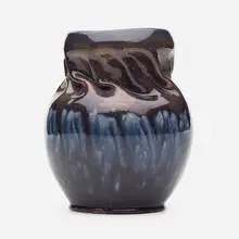 vase by George E. Ohr, 1895-96, glazed earthenware, sold Sep 2020