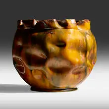 vase by George E. Ohr, 1897-1900, glazed earthenware, sold Sep 2020
