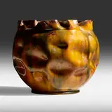 vase by George E. Ohr, 1897-1900, glazed earthenware, sold Sep 2020
