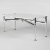 Alexander Girard, coffee table, model #66351, c. 1968, cast aluminum, marble