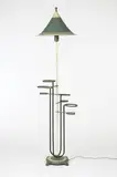 attribution Walter von Nessen, floor lamp, c. 1930, enameled metal, enameled steel, enameled aluminum