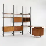 Comprehensive Storage System (CSS) by George Nelson & Associates, c. 1964, walnut, enameled metal, aluminum, sold Mar 2007