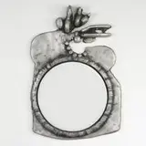 Donald Drumm, mirror, c. 1980, cast aluminum, mirrored glass