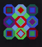 Victor Vasarely, Beryl Positif, c. 1970, paper collage