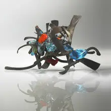 untitled (Fusion) by Claire Falkenstein, c. 1965, patinated copper, glass, sold Mar 2007