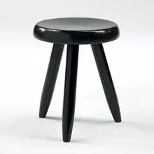 stool by Charlotte Perriand, c. 1960, lacquered oak, sold Mar 2007