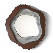 Pucci De Rossi, Jardin de Babylone mirror, 1990, copper, zinc, mirrored glass