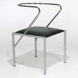 Shiro Kuramata, Apple Honey chair, 1986, chrome-plated and enameled steel, vinyl