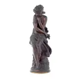 Mathurin Moreau, patinated bronze figure of Venus au Bain, patinated bronze