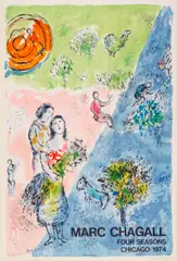Marc Chagall, The Four Seasons (Mourlot 727), 1974, Lithograph in colors on wove paper