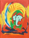 Phyllis Diller, Cat on a Green Chair; and Jungle Joy (two)