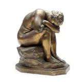 Jules Dalou, patinated bronze figure of 'La Verité Meconnue, second version' ('The Truth unacknowledged', no. 2), patinated bronze
