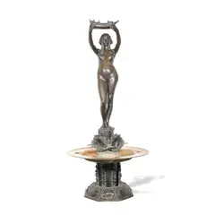 Edwin Whitney-Smith, 'The Baltic Fountain', an important and impressive patinated and polished bronze figural fountain commissioned for the Baltic Shipping Exchange, London, 1907, bronze