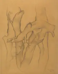 Troncs d’arbre by Fernand Léger, 1931, Bleistift auf Papier, sold May 2014
