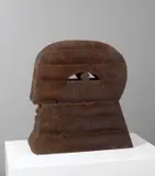Horst Antes, Kopf aus neun Einzelteilen”, 1979, Stahl, geschweißt, mit Rostpatina