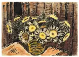 Wetterdisteln by Karl Schmidt-Rottluff, 1967, Aquarell und Tuschpinsel auf Papier, sold Nov 2013