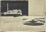 Neo Rauch, Ausschnitte I, 1995, Öl auf collagiertem Papier, auf Karton