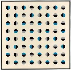 Permutation-System by Jan Kubíček, 1973, Acryl auf Leinwand, sold Dec 2020