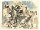 George Grosz, Sozialismus marschiert, Kampf um einen Satz