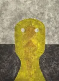 Cabeza en Ochre (Head in Ochre) by Rufino Tamayo, 1984, Etching on Guarro paper, sold May 2010