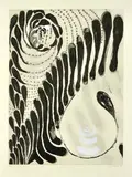 Untitled (Paris Review) by Louise Bourgeois, 1994, Intaglio with hand painting, sold May 2010