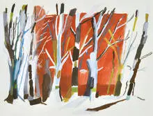 Untitled by Neal Tait, 2000, Gouache on paper, sold May 2010