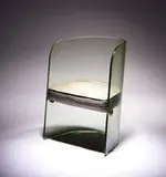 Louis Dierra, Glass chair, Textured glass and metal