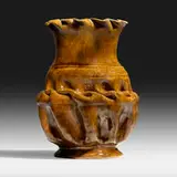 vase by George E. Ohr, 1895-96, glazed earthenware, sold Sep 2020