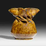 vase by George E. Ohr, 1895-96, glazed earthenware, sold Sep 2020